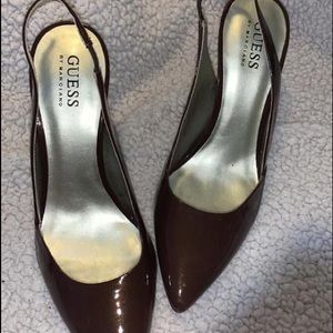 Guess Brown Patent Leather Shoes